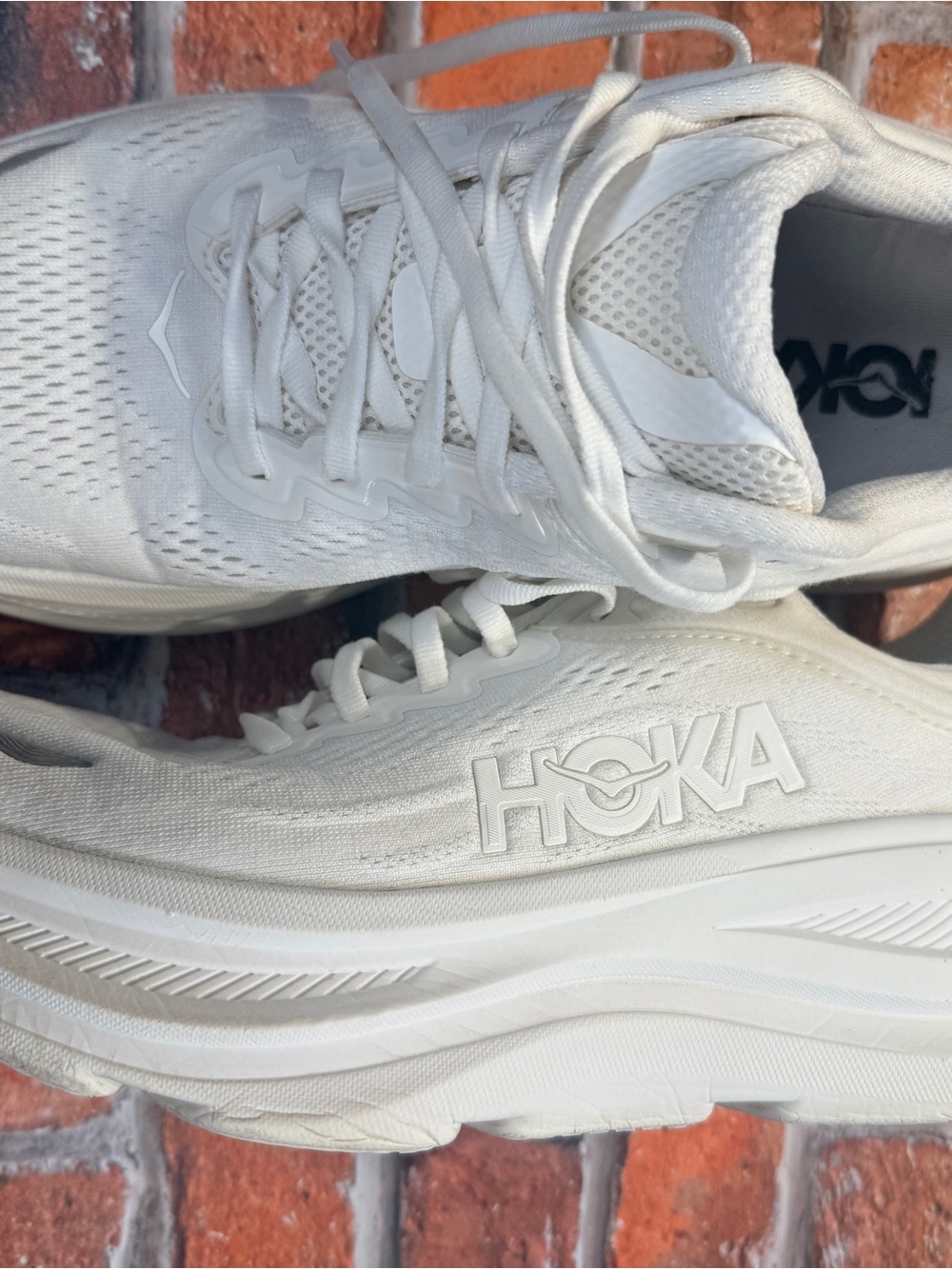 Hoka Man/woman All-White Athletic Sneakers size  9.5D